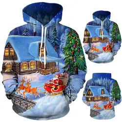 Толстовки и свитшоты мужские с 3D принтом Рождественский пуловер с длинным рукавом с капюшоном Толстовка Топы blusetолстовка, худи, толстовка